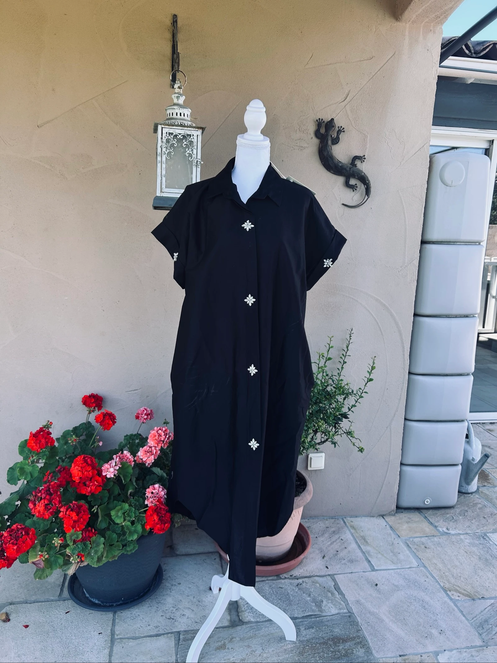 Robe bohème oversize diamants 100% coton